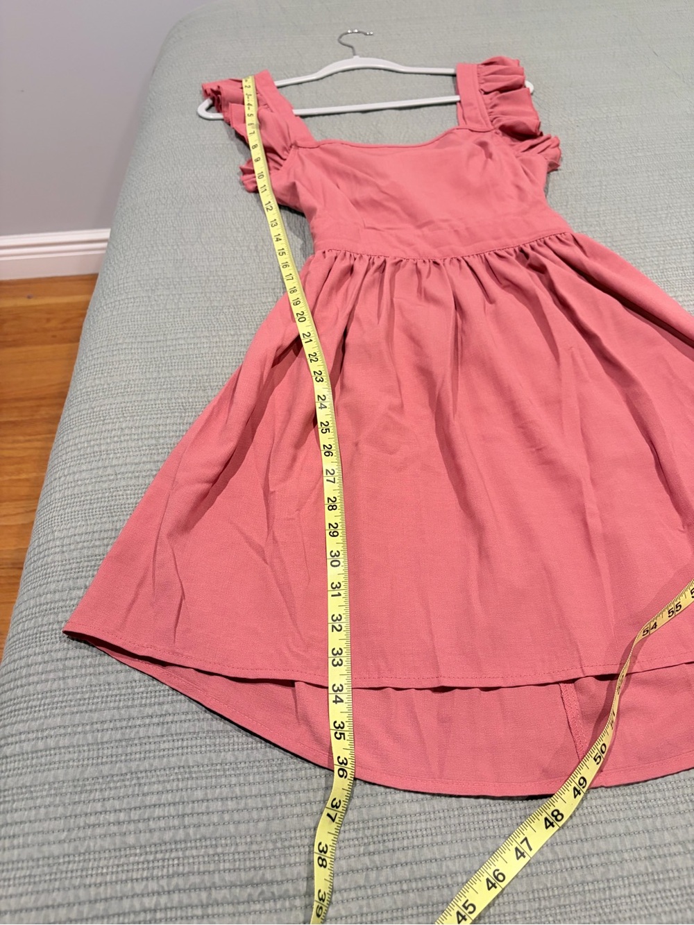 Source Unknown Rust Pink Ruffle-Strap High-Low Sundress - Picture 9 of 9